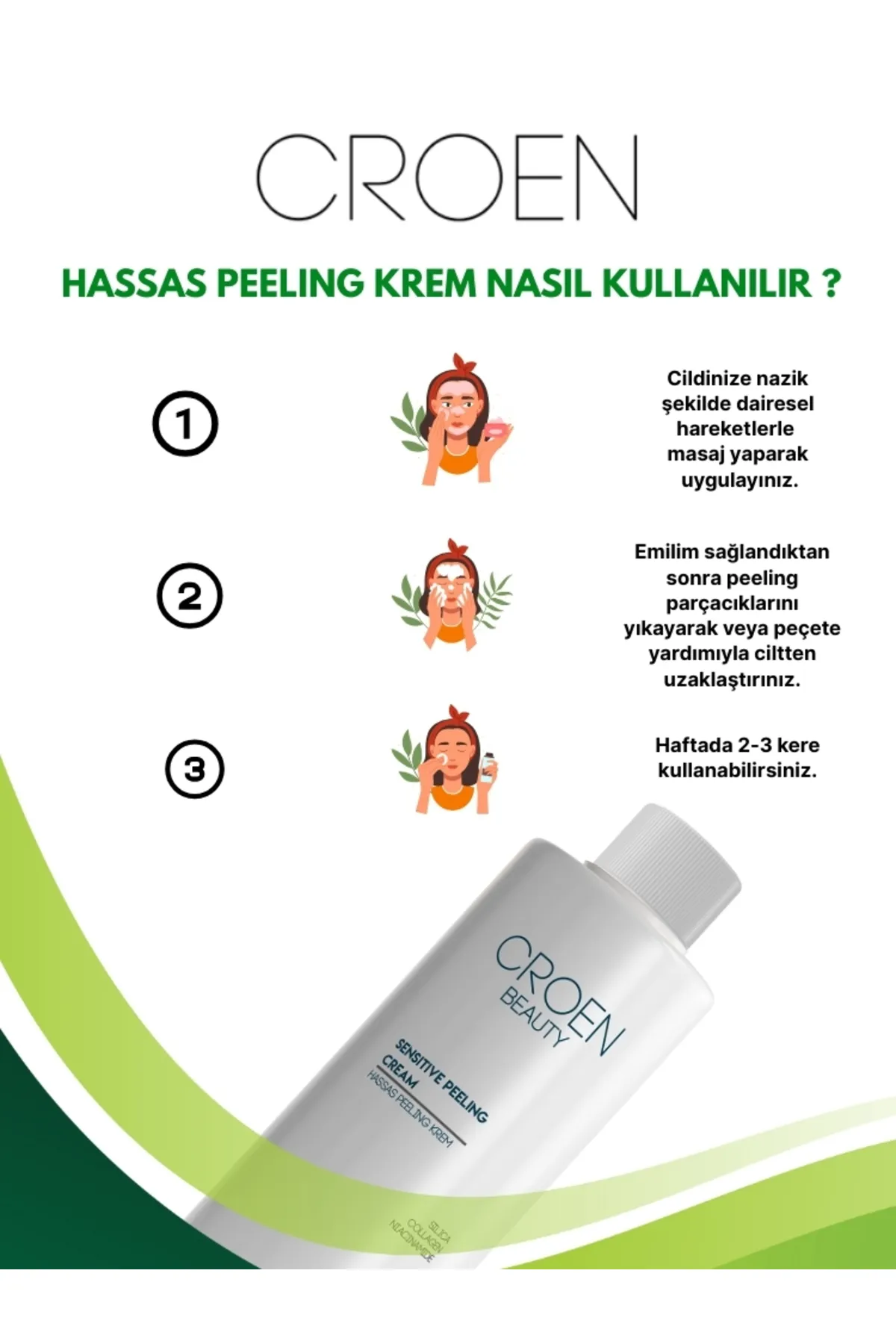 Croen hassas Peeling Krem - Görsel 3